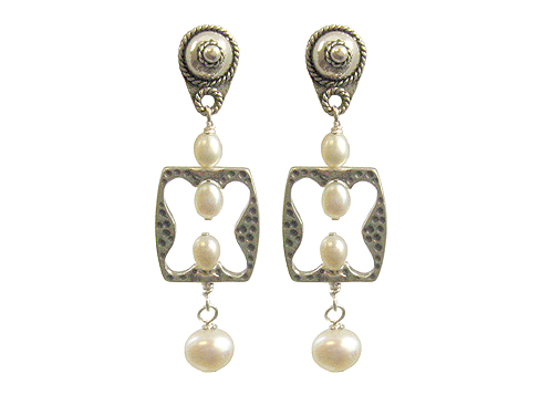Framed Pearl Earrings